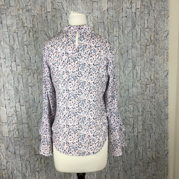 Bongo lavender top bell ruffled sleeves - Picture 2 of 5